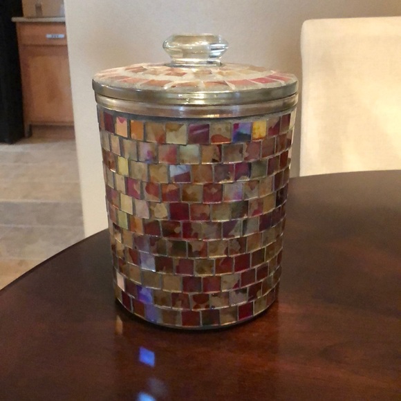 Pier 1 Other - Glass Mosaic Canister with cover